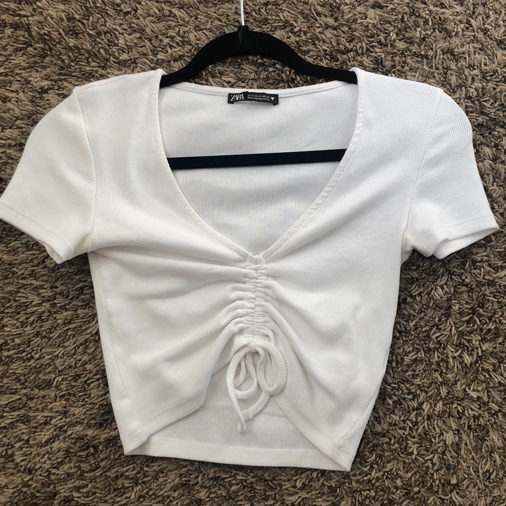 White crop top